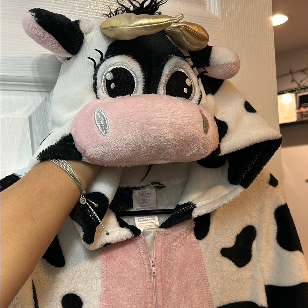 Cow Print Hooded Onesie